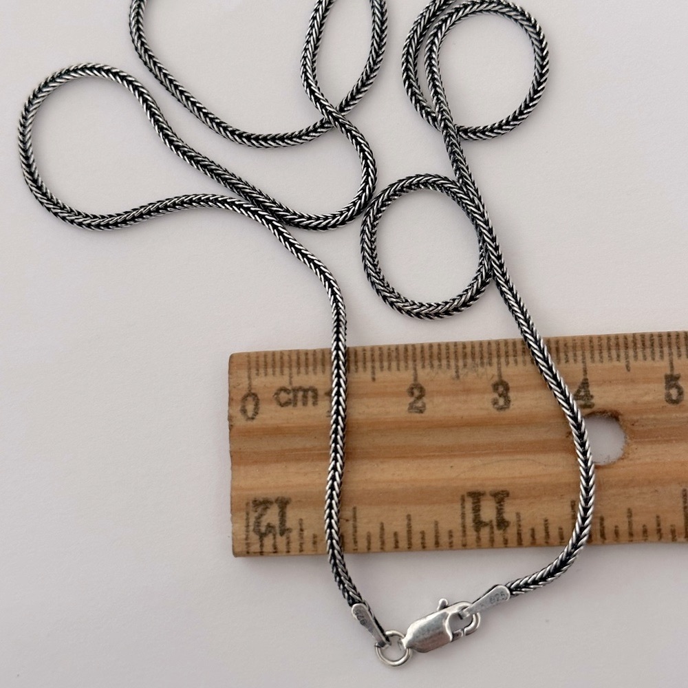 Unisex 925 silver 19.5” chain necklace - Picture 2 of 10